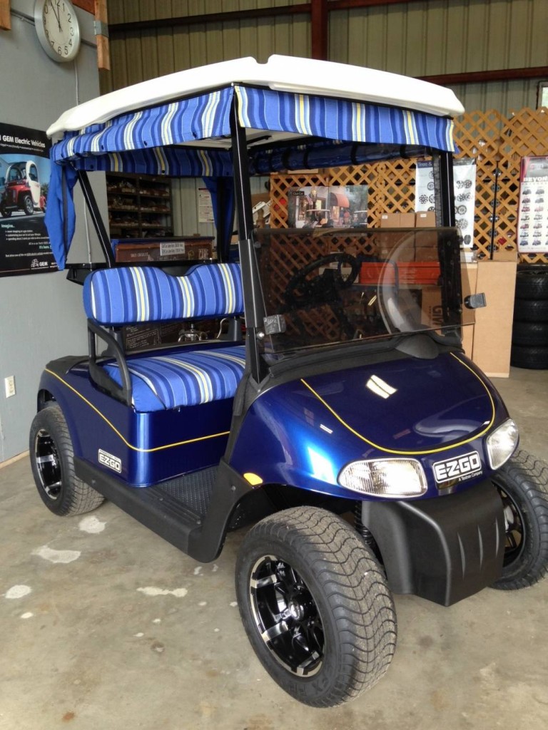Gulf Atlantic Vehicles Blue Golf Cart